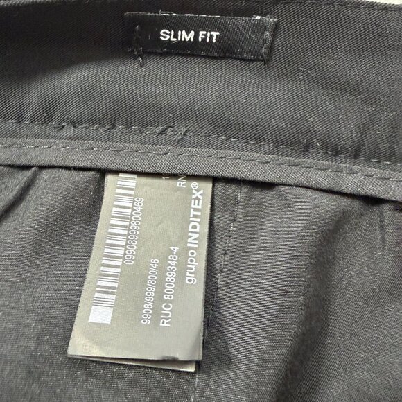 ZARA Men’s Slim Fit Dress Pants Black Size 36 NWT - Picture 7 of 12